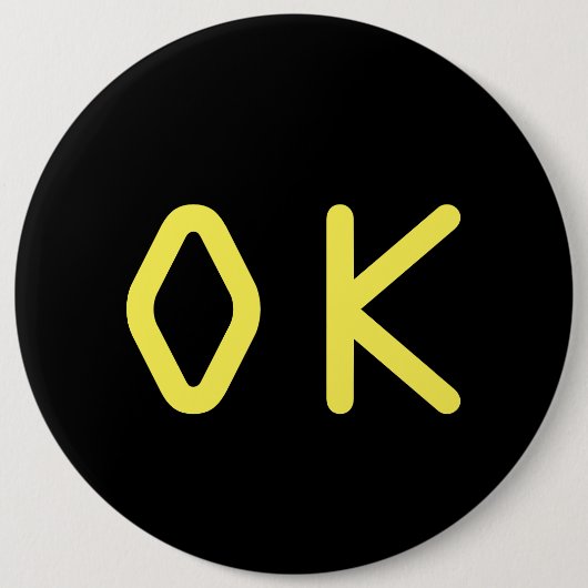 OK-teken Ronde Button 6,0 Cm (Voorkant)