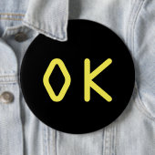 OK-teken Ronde Button 6,0 Cm (In situ)