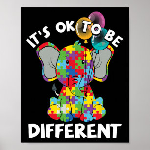 OK zijn verschillende autistische olifant bylloons Poster