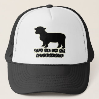ok zwarte schapen boerderij trucker pet