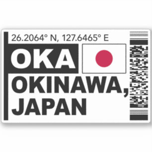 OKA Okinawa instapkaart - Japan Reis Sticker