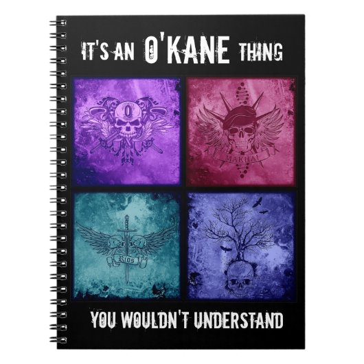 O'Kane Thing-laptop - Alle logo's Notitieboek (Voorkant)