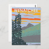 Okanogan Wenatchee National Forest Washington Briefkaart (Voorkant / Achterkant)
