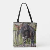 Okapi bij het dierentuinCanvas tas (Achterkant)