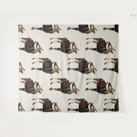 OKAPI & BIRDS PATTERN WANDKLEED (Voorkant (horizontaal))