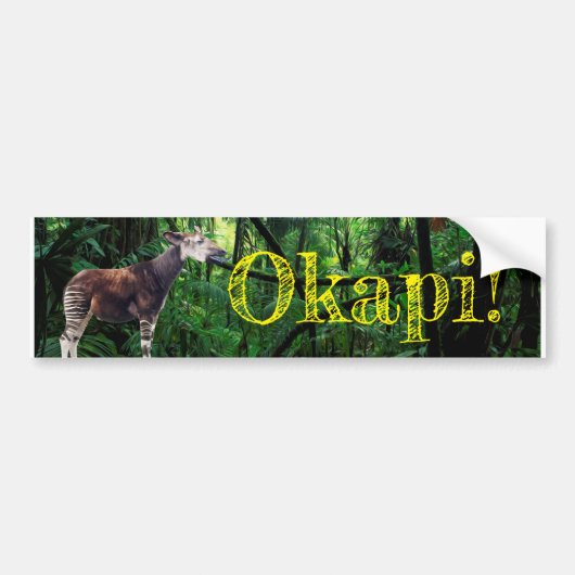 Okapi Bumpersticker (Voorkant)