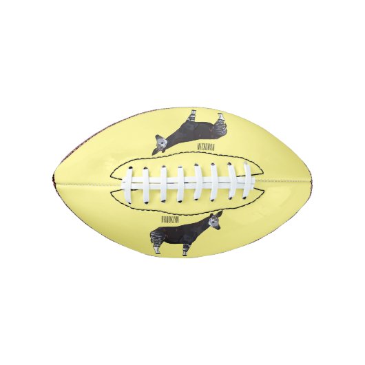 Okapi cartoon illustratie american football (Voorkant)