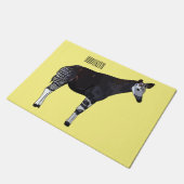 Okapi cartoon illustratie deurmat (Schuin)