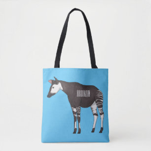 Okapi cartoon illustratie draagtas