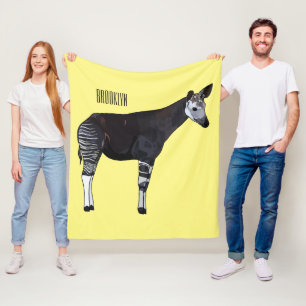 Okapi cartoon illustratie fleece deken