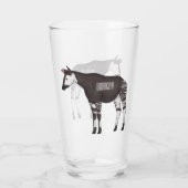 Okapi cartoon illustratie glas (Achterkant)