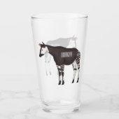 Okapi cartoon illustratie glas (Voorkant)
