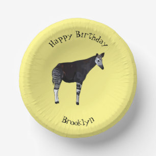 Okapi cartoon illustratie papieren kommen