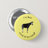 Okapi cartoon illustratie ronde button 5,7 cm (Voorkant /achterkant)