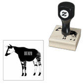 Okapi cartoon illustratie 	rubberstempel (Gestempeld)