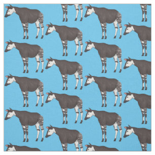 Okapi cartoon illustratie stof