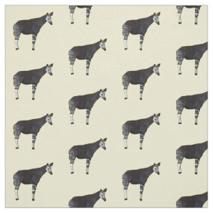 Okapi cartoon illustratie stof