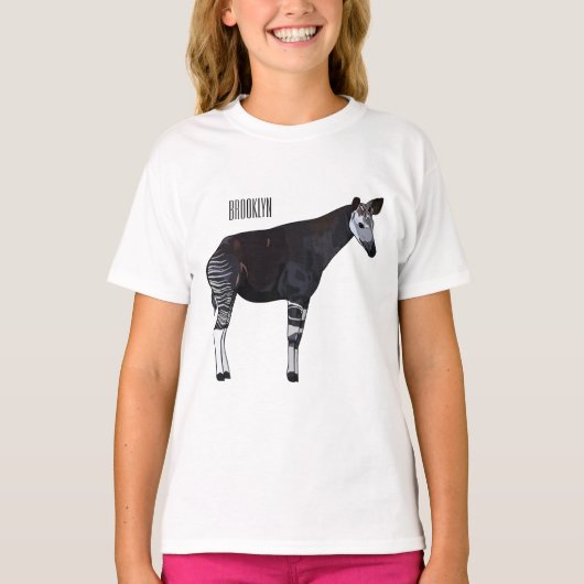 Okapi cartoon illustratie t-shirt (Voorkant)