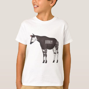 Okapi cartoon illustratie t-shirt
