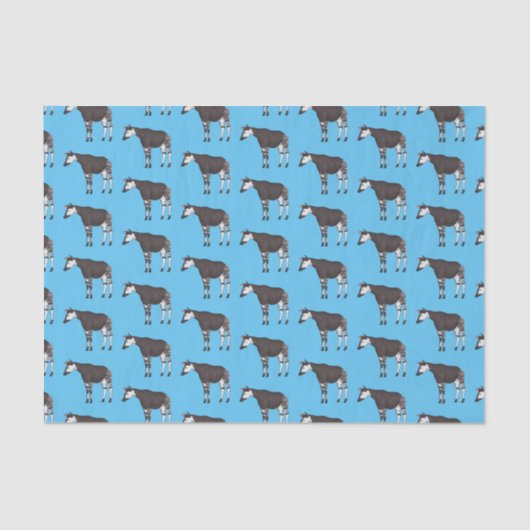 Okapi cartoon illustratie tissuepapier (Voorkant)