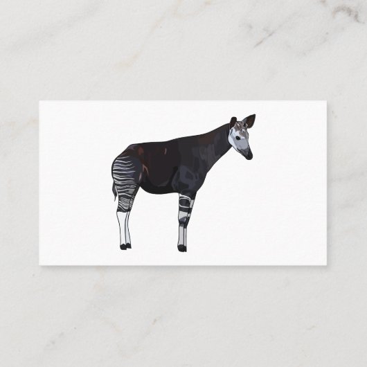 Okapi cartoon illustratie visitekaartje (Achterkant)