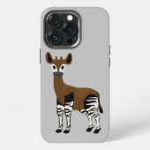 Okapi-Cartoon, Majestic Okapi Animal, Okapi Lovers iPhone Hoesje (Achterkant)