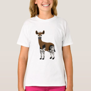 Okapi-Cartoon, Majestic Okapi Animal, Okapi Lovers T-shirt