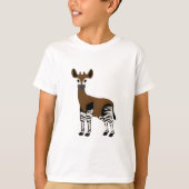 Okapi-Cartoon, Majestic Okapi Animal, Okapi Lovers T-shirt (Voorkant)