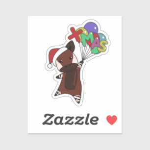 Okapi Christmas Snow Winter Animaux Okapis Sticker