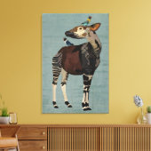 OKAPI & FEATHERS CANVAS AFDRUK (Insitu (Woonkamer))