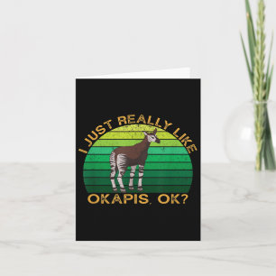 Okapi Funny Animal Quote met vormontwerp Kaart