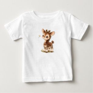 Okapi-hert Baby T-shirt – Cute Gespikkeld & Gestre