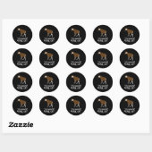 Okapi Ik vind Okapi Ok Okapi echt leuk Ronde Sticker (Vel)