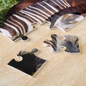 Okapi in de vegetatie legpuzzel (Zijkant)