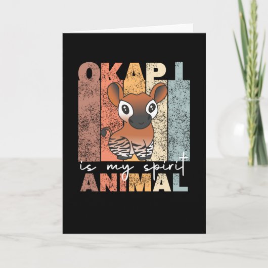Okapi is mijn levende dier - Okapis is een klap Kaart (Voorkant)