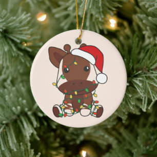 Okapi Kerst Winter Dieren Vakantie Okapis Keramisch Ornament