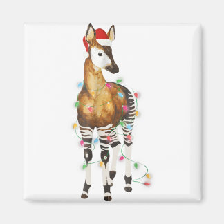 Okapi licht santa hat merry kerst magneet