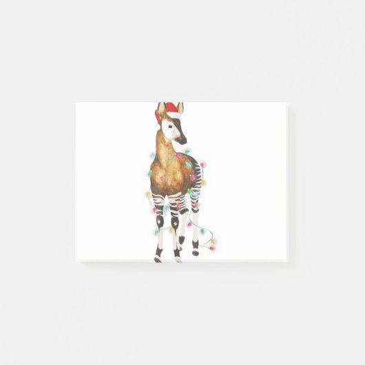 Okapi licht santa hat merry kerst post-it® notes (Voorkant)
