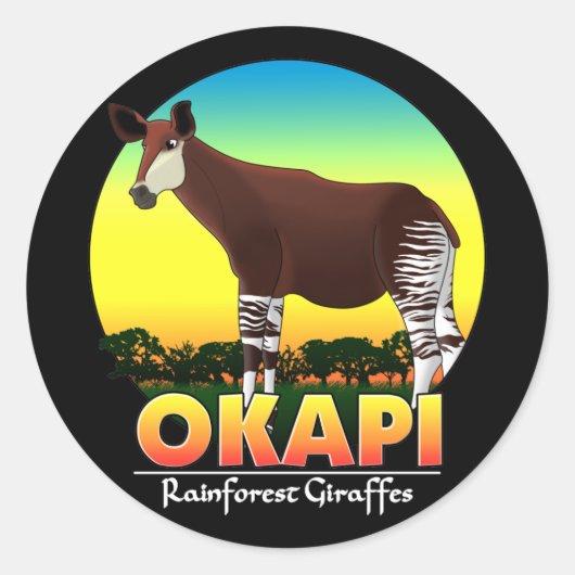 Okapi Ronde Sticker (Voorkant)