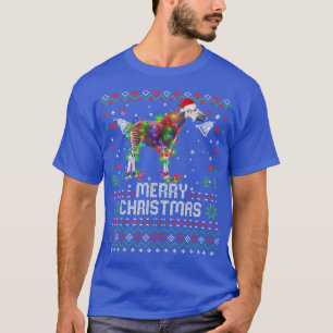 Okapi Santa Hat Animal kerstboomverlichting T-shirt