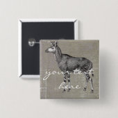 okapi vierkante button 5,1 cm (Voorkant /achterkant)