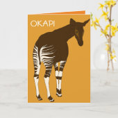 Okapi-Wenskaart Kaart (Gele Bloem)