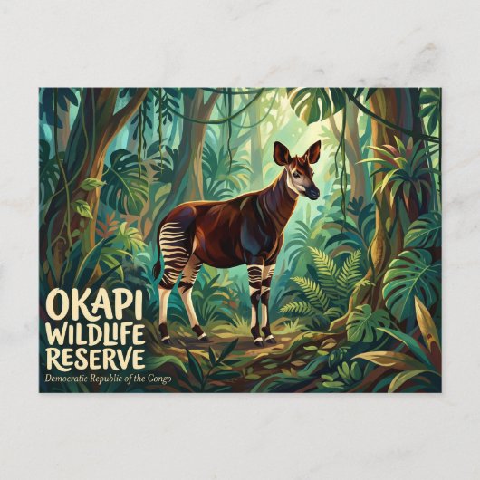 Okapi-Wildreservaat Briefkaart (Voorkant)