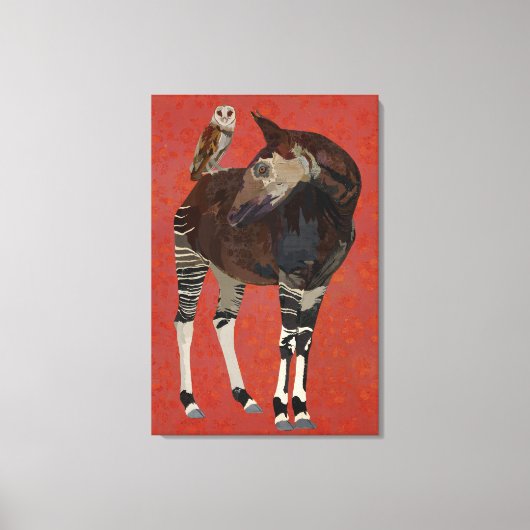 OKAPI & ZOMER UIL Canvas Afdruk (Voorkant)