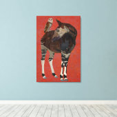 OKAPI & ZOMER UIL Canvas Afdruk (Insitu (Houten vloer))