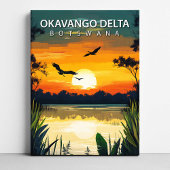 Okavango Delta Botswana Impression sur toile Art a