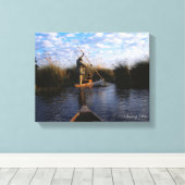 Okavango Delta Canvas Afdruk (Insitu (Houten vloer))