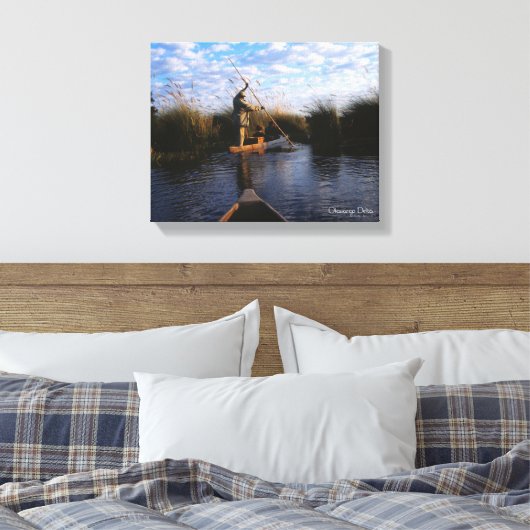 Okavango Delta Canvas Afdruk (Insitu (Slaapkamer))