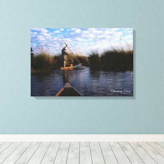 Okavango Delta Canvas Afdruk (Insitu (Houten vloer))
