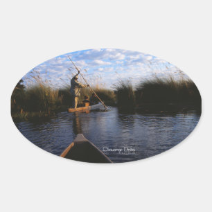 Okavango Delta Foto Ovale Sticker